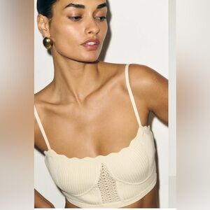 NWT REFORMATION magnolia knit tank size Large in almond!
